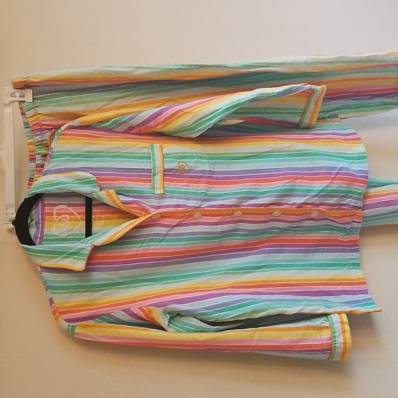Victoria's Secret Other - Victoria's Secret Rainbow Striped Flannel Pajamas